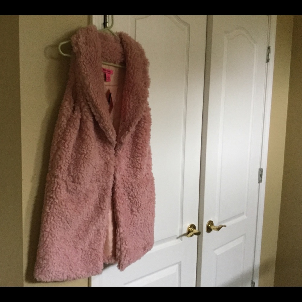 Betsey Johnson Fleece/Sherpa Vest New with Tag